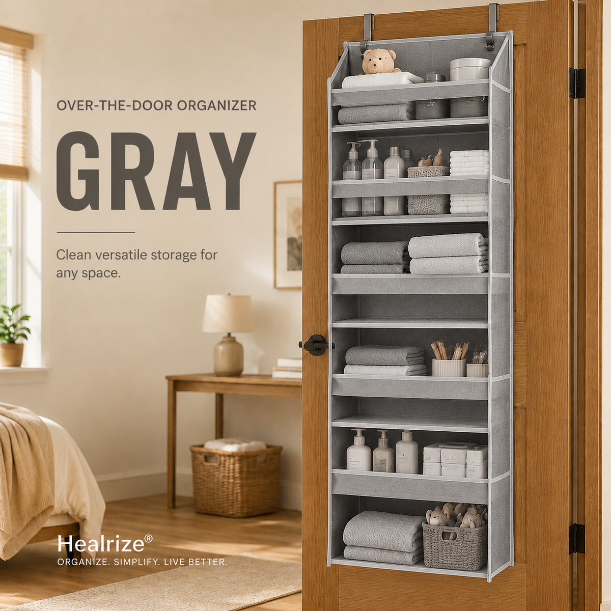 🔥 TODAY’S SPECIAL OFFER | UNITEM® Over the Door Organizer with Pockets for Bedroom, Bathroom, Nursery & Closet Storage
