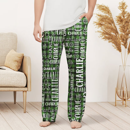 Custom Name Christmas Gifts For Family Members, Kids - Personalized Lounge Pants