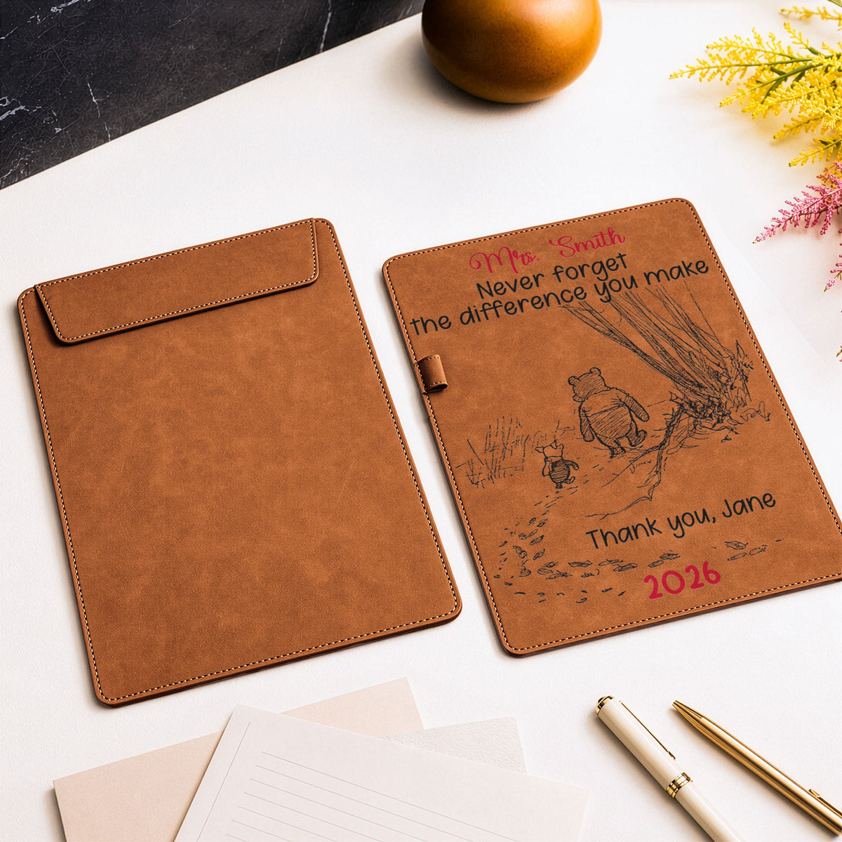Never Forget The Difference You Make Thank You Teacher - Personalized Clipboard